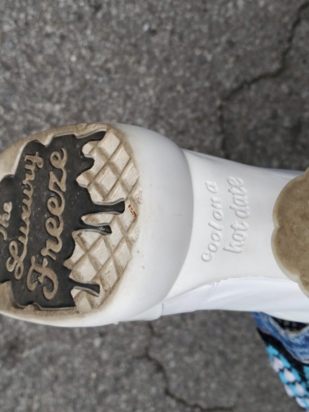 Fluevog Luxury Freeze Sova Sundae White Size 10 - Picture 6 of 11